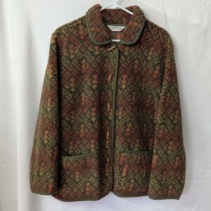 Orvis Sherpa Berber Fleece Toggle Jacket Women's XL Multicolor